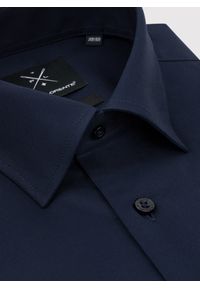 Pako Lorente - PAKO LORENTE – Granatowa koszula bawełniana. Kolor: niebieski. Materiał: bawełna. Długość rękawa: długi rękaw. Długość: długie. Sezon: wiosna, lato #5