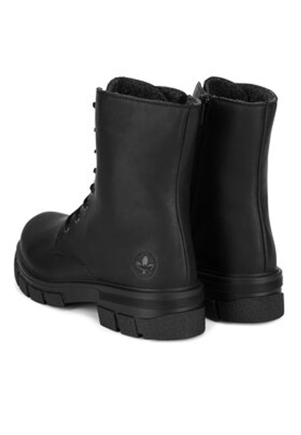 Rieker Botki Z9120-00 Czarny. Kolor: czarny. Materiał: materiał