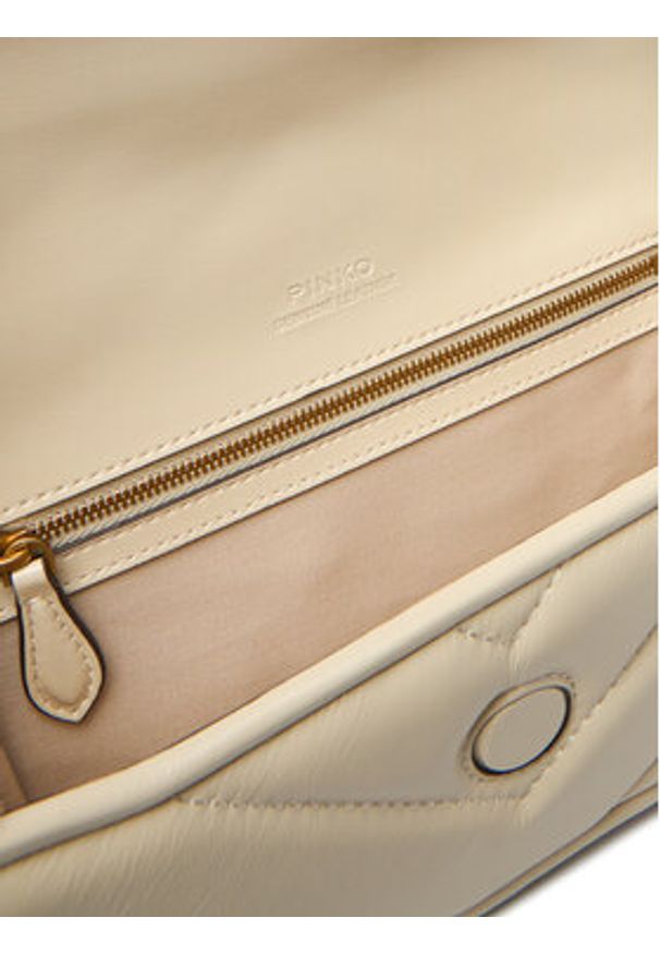 Pinko - PINKO Torebka Love Box Baguette Al 25-26 PLTT 105083 A2W2 Écru. Materiał: skórzane