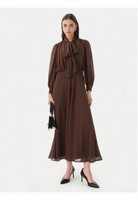 Marella Sukienka koktajlowa Giovane 2613221093 Brązowy Regular Fit. Kolor: brązowy. Materiał: syntetyk. Styl: wizytowy #4