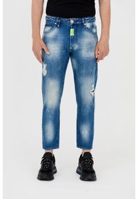 Philipp Plein - PHILIPP PLEIN Niebieskie męskie jeansy detroit, Rozmiar 34. Kolor: niebieski