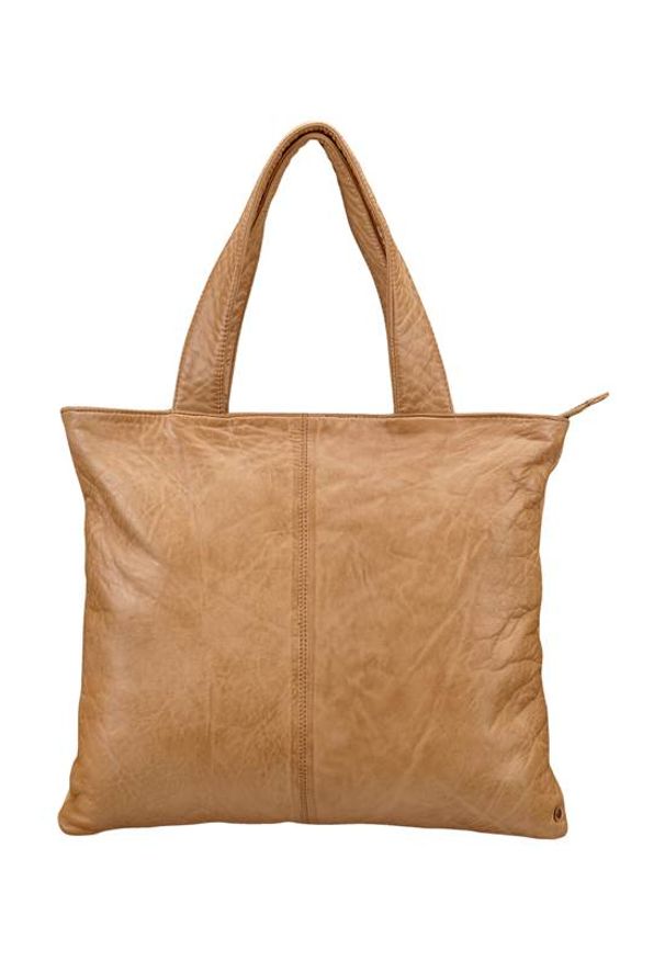 DEPECHE. Skórzana torebka z saszetką Jasnobeżowy female beżowy/brązowy. Kolor: brązowy, beżowy, wielokolorowy. Materiał: skórzane. Styl: elegancki, vintage
