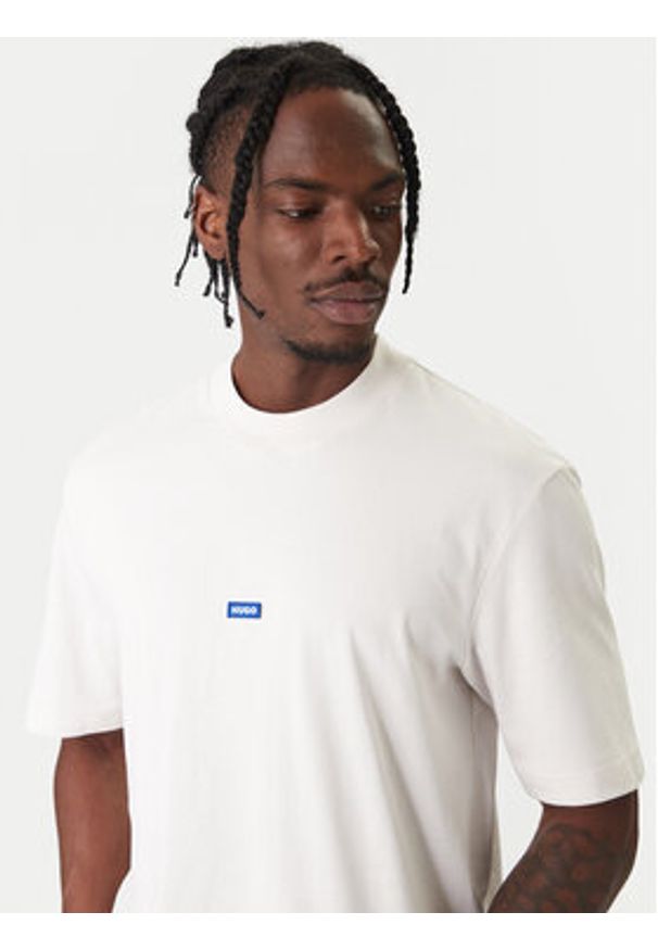 Hugo - HUGO T-Shirt Nieros 50509991 Biały Regular Fit. Kolor: biały. Materiał: bawełna