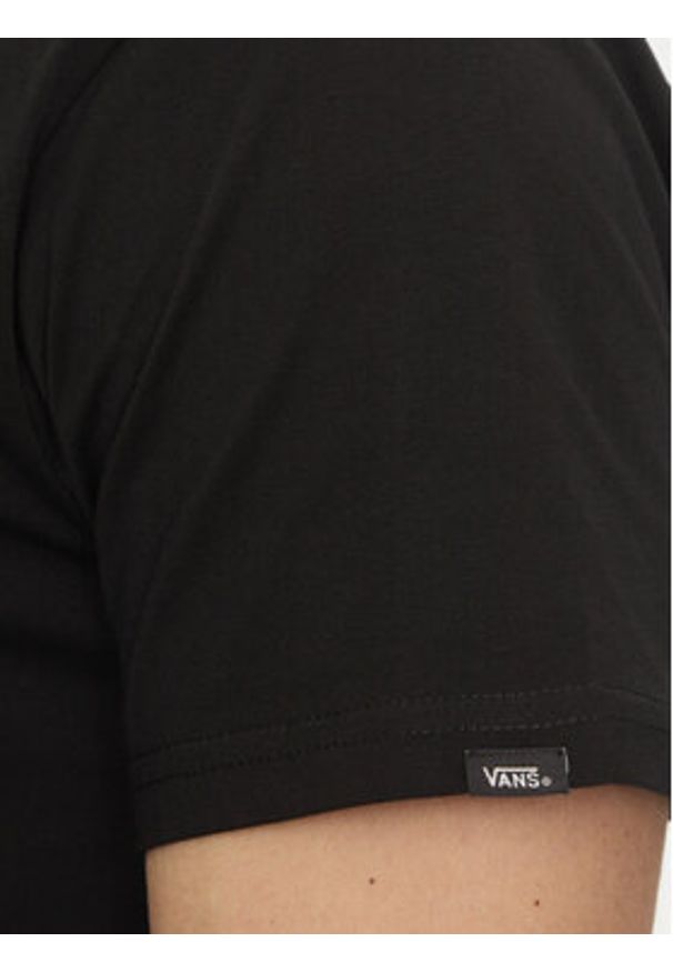Vans T-Shirt Sneaky VN000M3Y Czarny Regular Fit. Kolor: czarny. Materiał: bawełna