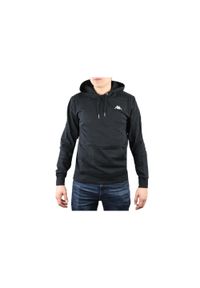 Kappa Vend Hooded, męska bluza. Kolor: czarny. Materiał: bawełna, poliester. Sport: fitness, bieganie #1