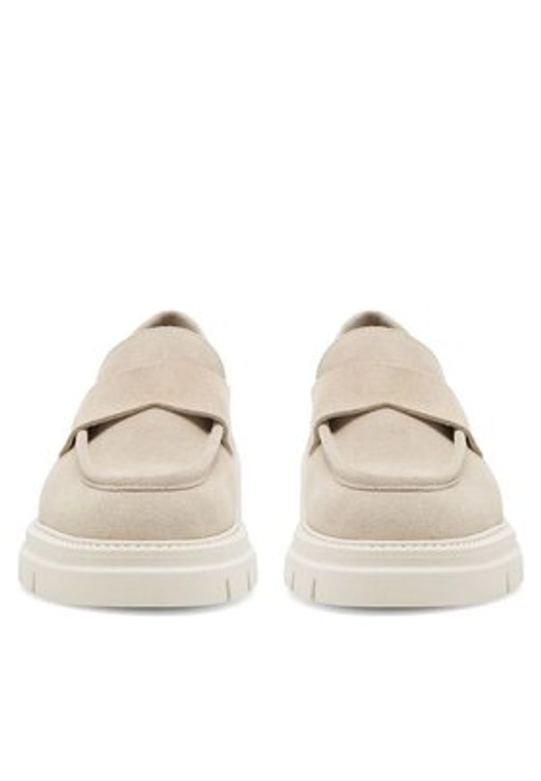 Gino Rossi Loafersy GRACE-E24-26372LM Beżowy. Kolor: beżowy. Materiał: skóra, zamsz