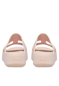 Crocs Klapki Getaway Platform H-Strap 209409 Écru. Kolor: kremowy. Obcas: na platformie #4