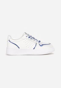 Born2be - Biało-Niebieskie Sneakersy z Błyszczącymi Wstawkami i Dekoracyjnym Sznurowaniem Horustia. Kolor: biały #4