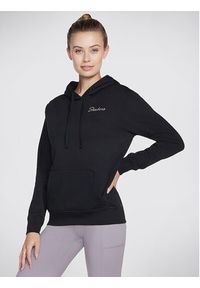 skechers - Skechers Bluza Signature Po Hoodie WHD116 Czarny Regular Fit. Kolor: czarny. Materiał: bawełna