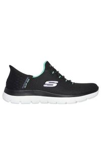 skechers - Buty do chodzenia damskie Skechers Summits Diamond Dream. Kolor: czarny. Materiał: materiał, syntetyk, tkanina. Szerokość cholewki: normalna. Sport: turystyka piesza