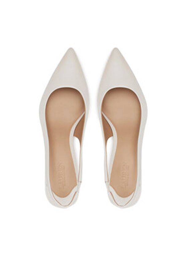 Lauren Ralph Lauren - LAUREN RALPH LAUREN Czółenka Lolah II 802945730001 Biały. Kolor: biały. Materiał: skóra