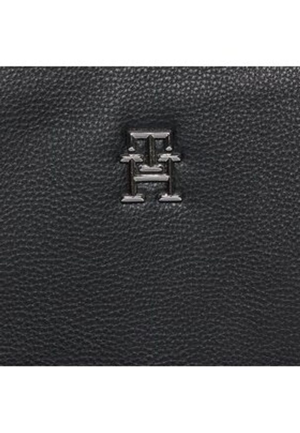TOMMY HILFIGER - Tommy Hilfiger Torebka Th Essential Sc Satchel AW0AW15721 Czarny. Kolor: czarny. Materiał: skórzane