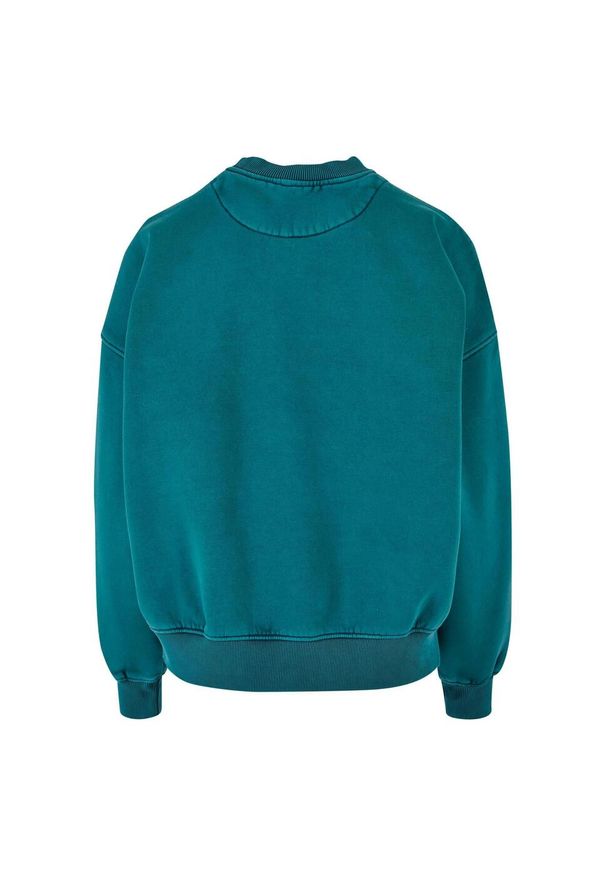 Urban Classics - Bluza Damska Stone Wash Crew Neck Oversized SweaT-shirt. Kolor: niebieski