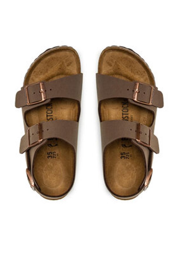 Birkenstock Sandały Milano Bs 0634503 Brązowy. Kolor: brązowy. Materiał: skóra