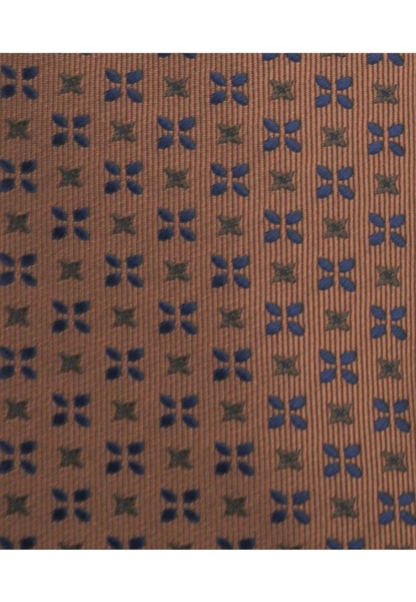 Krawat Męski - Angelo di Monti - Brązowy w Groszek. Kolor: brązowy, wielokolorowy, beżowy. Materiał: tkanina. Wzór: grochy. Styl: wizytowy, elegancki