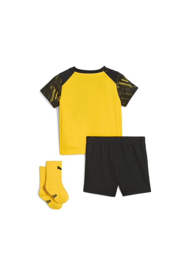 Puma - Strój Borussia Dortmund 25/26 dla małych dzieci PUMA Faster Yellow Black. Kolor: czarny, wielokolorowy, żółty. Materiał: dresówka. Styl: sportowy