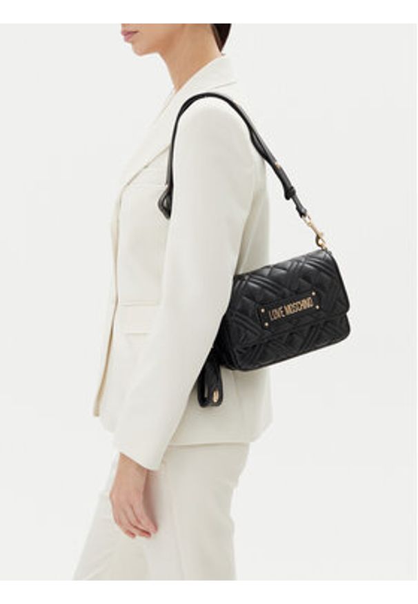 Love Moschino - LOVE MOSCHINO Torebka JC4210PP0MLA0000 Czarny. Kolor: czarny. Materiał: skórzane