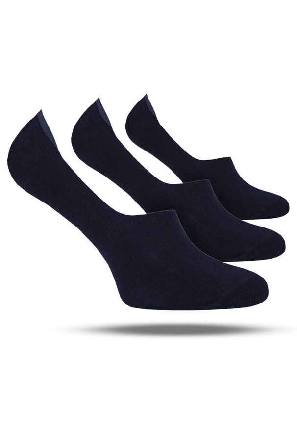 Zestaw Trzech Par Bawełnianych Stopek - Chattier - Granatowe. Kolor: niebieski. Materiał: poliamid, bawełna, elastan