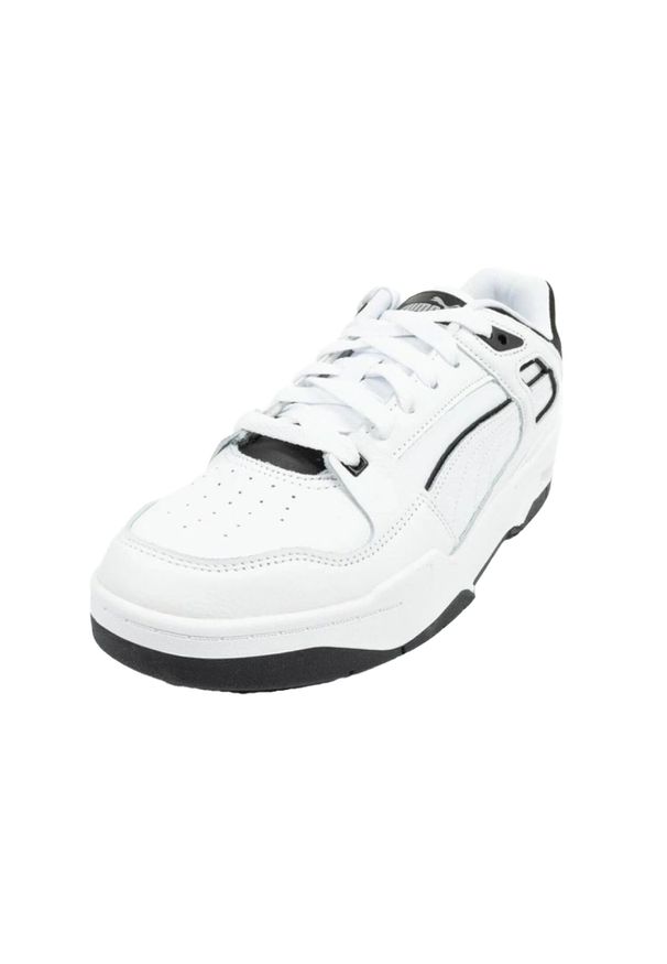 Puma - Męskie Skórzane Buty Sportowe Slipstream. Kolor: czarny, biały, wielokolorowy. Materiał: skóra. Sport: turystyka piesza