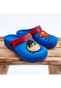 zaxy - Zaxy Dziecięce Kroksy Superman Grendene Kids JJ385004 Niebieskie. Kolor: niebieski. Materiał: guma. Wzór: motyw z bajki