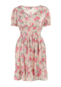 Born2be - Różowa Sukienka Aethiliana. Kolor: różowy. Długość rękawa: krótki rękaw. Długość: mini #5