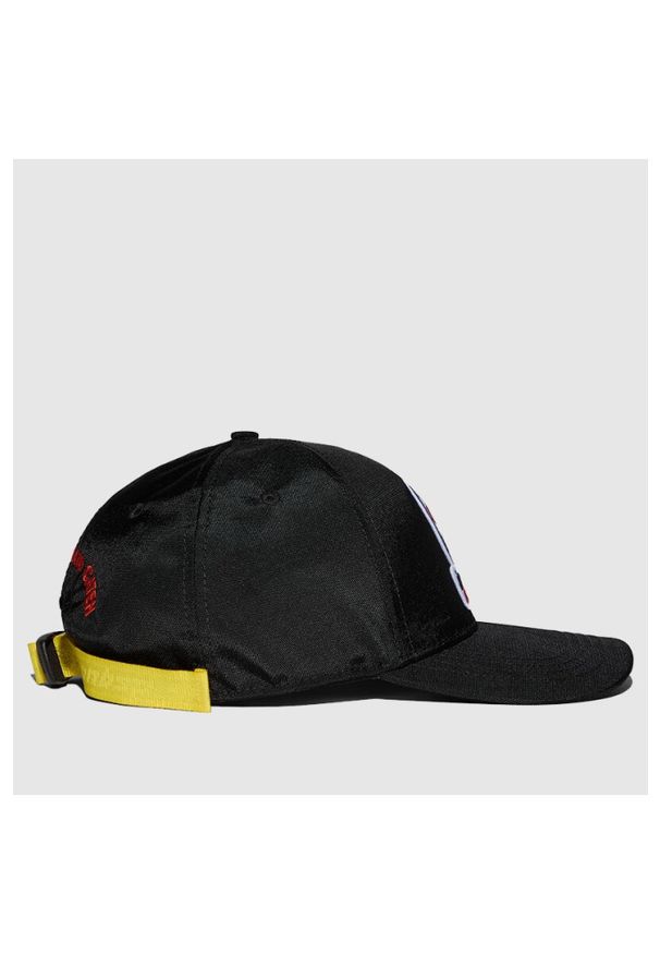DSQUARED2 Czarna męska czapka z logo invicta. Kolor: czarny