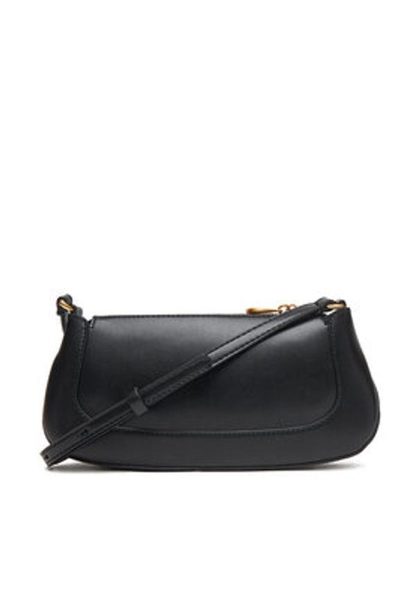 Calvin Klein Torebka Hardware Zip Crossbody LV04F1046G Czarny. Kolor: czarny. Materiał: skórzane