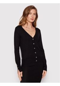 Guess Kardigan Zena W2YR33 Z2V62 Czarny Regular Fit. Kolor: czarny. Materiał: wiskoza