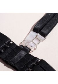 Intica - Komplet bielizny ze strapsami na romantyczne okazje Elizabeth. Kolor: czarny. Materiał: tkanina #6