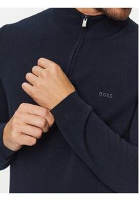 BOSS - Boss Sweter Marlo 50500782 Granatowy Regular Fit. Kolor: niebieski. Materiał: wełna