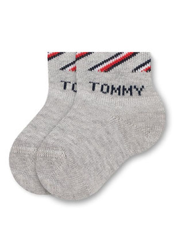 TOMMY HILFIGER - Tommy Hilfiger Zestaw 3 par wysokich skarpet dziecięcych 701220277 Kolorowy. Materiał: bawełna, materiał. Wzór: kolorowy