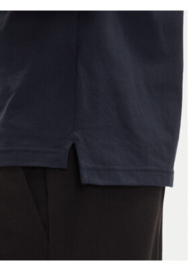 Emporio Armani Polo EM000571 AF12331 UB102 Granatowy Regular Fit. Typ kołnierza: polo. Kolor: niebieski. Materiał: bawełna