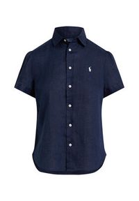 Polo Ralph Lauren Koszula 211973366506 Granatowy Regular Fit. Typ kołnierza: polo. Kolor: niebieski. Materiał: len #7