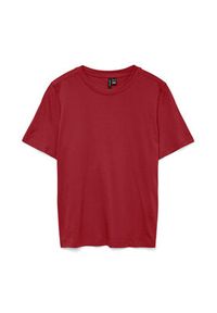 Vero Moda T-Shirt Paulina 10316991 Czerwony Regular Fit. Kolor: czerwony. Materiał: bawełna #6