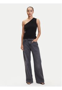 JDY Top Nanna 15351420 Czarny Slim Fit. Kolor: czarny. Materiał: wiskoza #6