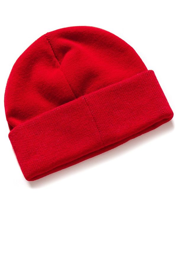 Wrangler - MĘSKA CZAPKA ZIMOWA WRANGLER KABEL BEANIE SALSA RED W0M39UHWN 112125692. Wzór: nadruk. Sezon: zima
