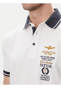 Aeronautica Militare Polo 251PO1853P191 Biały Regular Fit. Typ kołnierza: polo. Kolor: biały. Materiał: bawełna #5