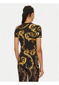 Versace Jeans Couture T-Shirt 77HAH608 JS409 Czarny Slim Fit. Kolor: czarny. Materiał: bawełna #4