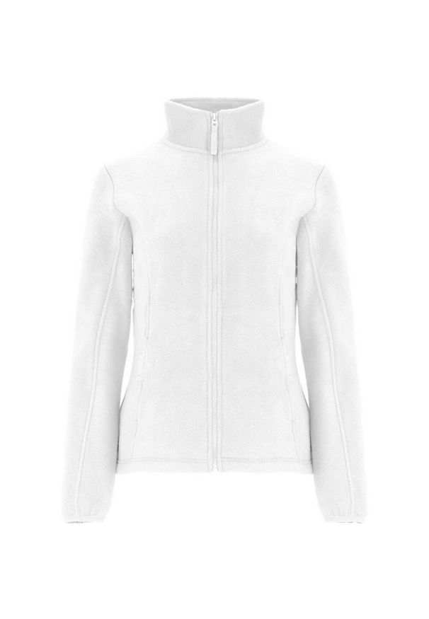 ROLY - Damska Bluza Polarowa Artic Z Pełnym Zamkiem Błyskawicznym. Kolor: biały. Materiał: polar. Sezon: zima. Sport: turystyka piesza