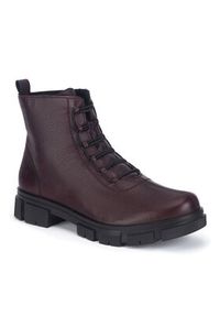 Rieker Trzewiki Y7150-35 Bordowy. Kolor: czerwony. Materiał: skóra #4