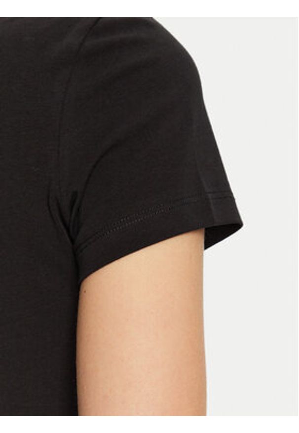Guess T-Shirt W4BI26 J1314 Czarny Slim Fit. Kolor: czarny. Materiał: bawełna