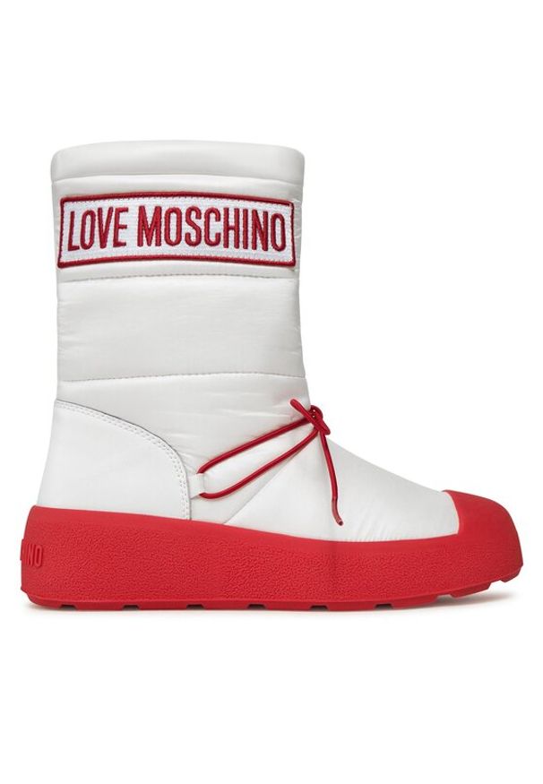 Love Moschino - LOVE MOSCHINO Śniegowce JA15855H0HIN010B Biały. Kolor: biały. Materiał: materiał