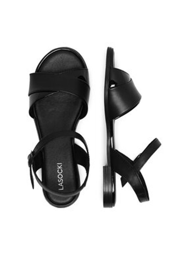 Lasocki Sandały ARENA RST-ARENA-76 Czarny. Kolor: czarny. Materiał: skóra