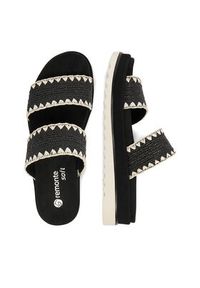 Remonte Klapki CEO-D3P52-03 Czarny. Kolor: czarny. Materiał: materiał #3