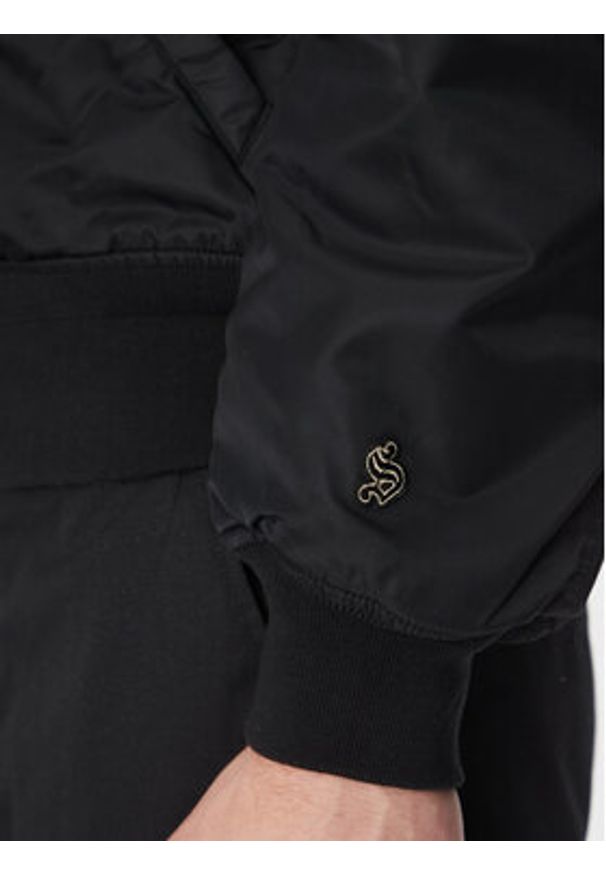 Schott NYC Kurtka bomber Sporting Czarny Oversize. Kolor: czarny. Materiał: syntetyk