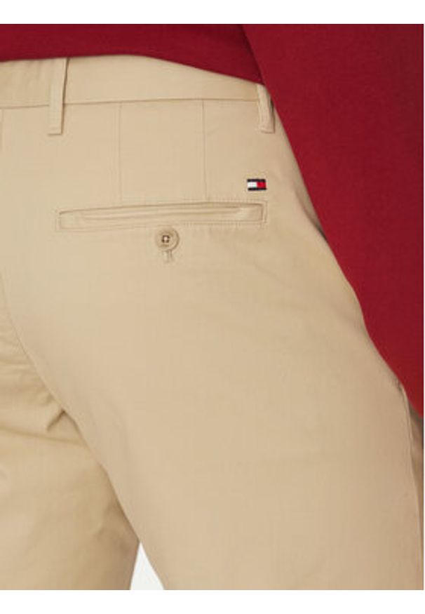 TOMMY HILFIGER - Tommy Hilfiger Szorty materiałowe Brooklyn MW0MW23563 Beżowy Regular Fit. Kolor: beżowy. Materiał: bawełna