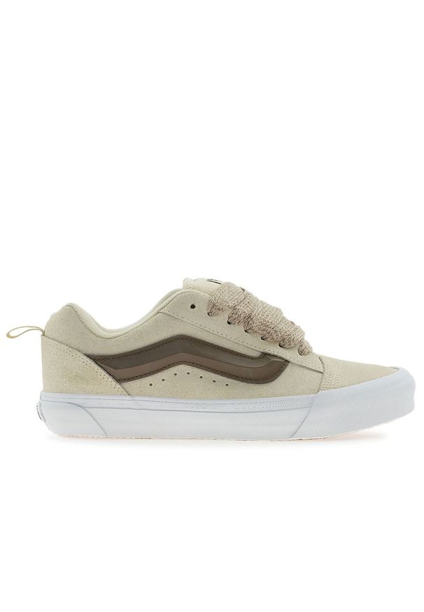 Buty damskie Vans KNU Skool VN000D6ZCHW1 - beżowe. Okazja: na co dzień. Zapięcie: pasek. Kolor: beżowy. Materiał: guma, tkanina, zamsz. Szerokość cholewki: normalna. Model: Vans Old Skool