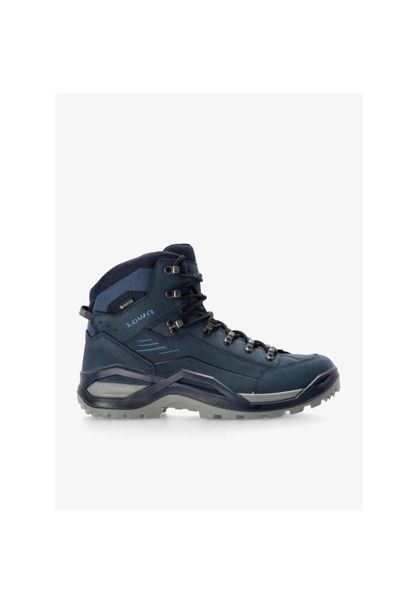 Buty turystyczne męskie Lowa Renegade Evo GTX Mid. Kolor: niebieski. Materiał: skóra, syntetyk, materiał. Sport: turystyka piesza