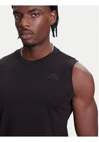 Kappa Tank top Logo Corpo Cadwal 303HZB0 Czarny Regular Fit. Kolor: czarny. Materiał: bawełna #4