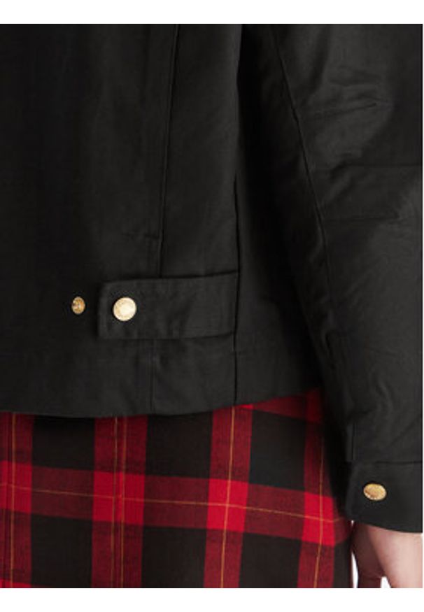 Hunter Kurtka przejściowa Leith HARW0065251 Czarny Oversize. Kolor: czarny. Materiał: bawełna